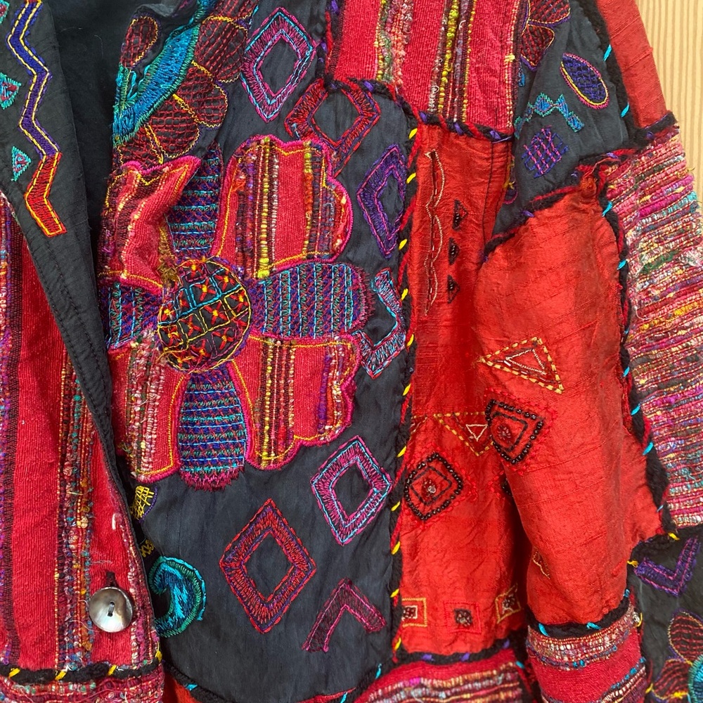 Chico's Multicolor Patchwork Utility Jacket - image 8